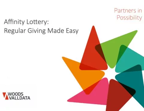 Affinity Lottery - Regular Giving Made Easy webinar title page for webinar on 18th September 2025
